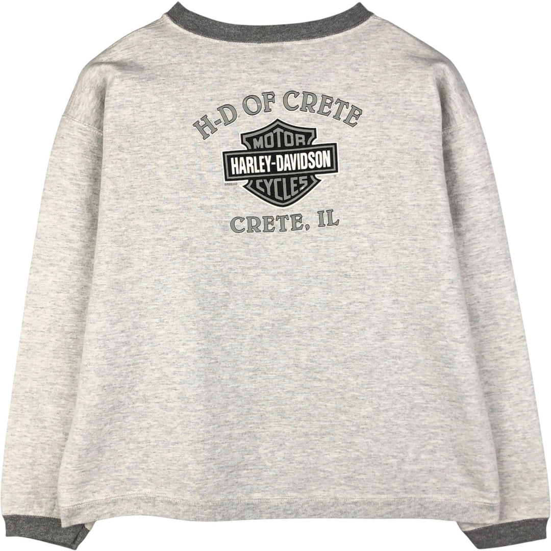 Vintage 1990'S Harley-Davidson Advertising Sweatshirt, Made in USA, Men's XL cotton gray type Vintage Second Hand
