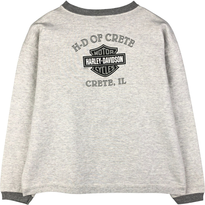 Vintage 1990'S Harley-Davidson Advertising Sweatshirt, Made in USA, Men's XL cotton gray type Vintage Second Hand
