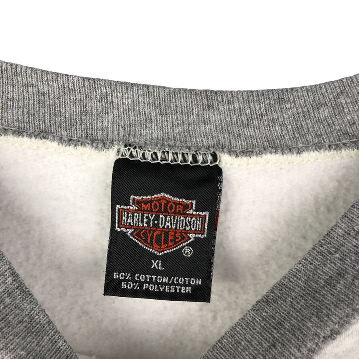 Vintage 1990'S Harley-Davidson Advertising Sweatshirt, Made in USA, Men's XL cotton gray type Vintage Second Hand