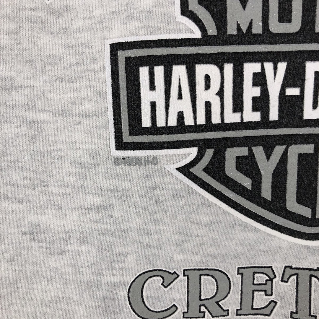 Vintage 1990'S Harley-Davidson Advertising Sweatshirt, Made in USA, Men's XL cotton gray type Vintage Second Hand