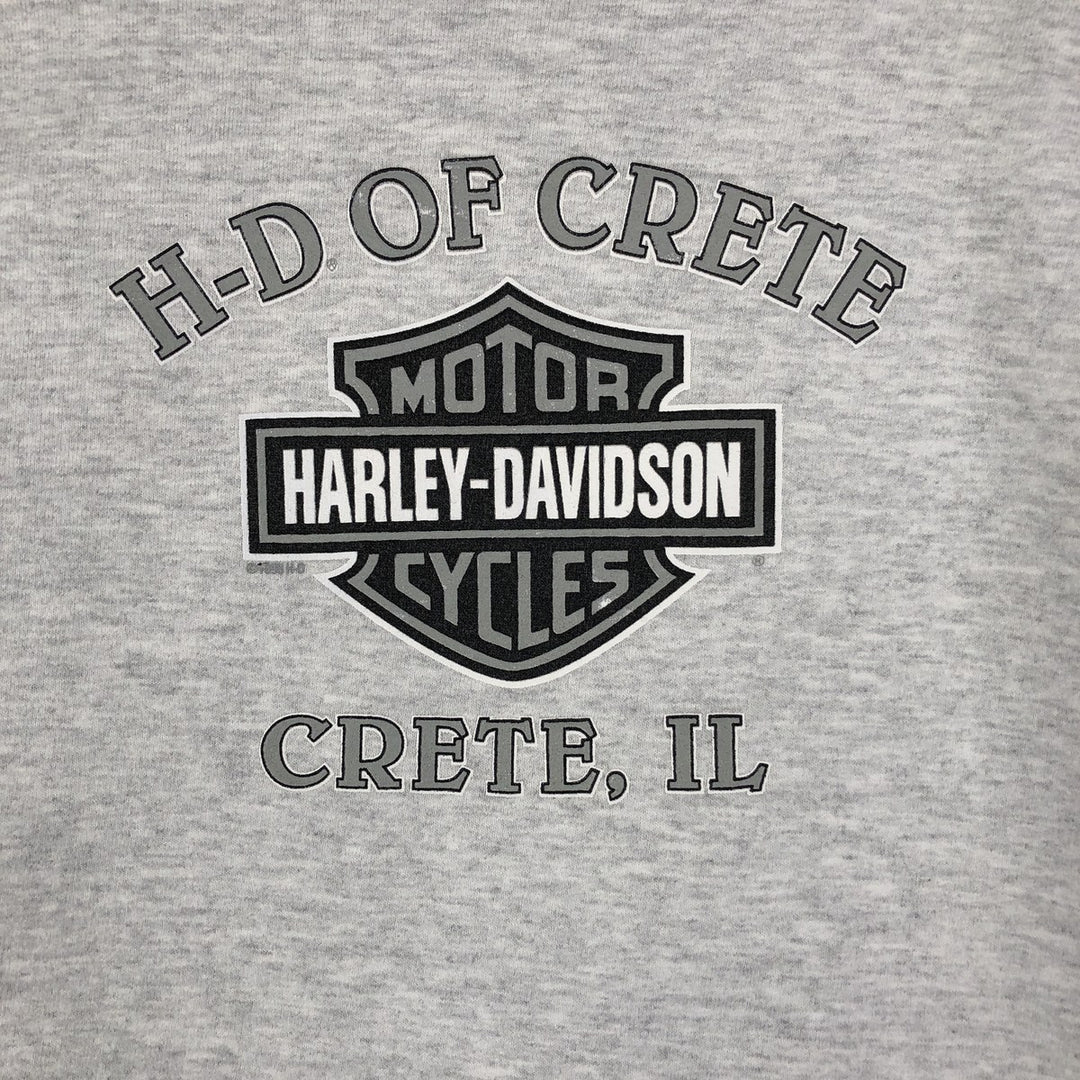 Vintage 1990'S Harley-Davidson Advertising Sweatshirt, Made in USA, Men's XL cotton gray type Vintage Second Hand
