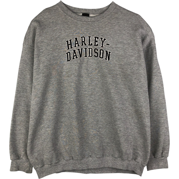 Vintage 1990'S Harley-Davidson Advertising Sweatshirt, Made in USA, Men's XXL cotton gray type Vintage Second Hand