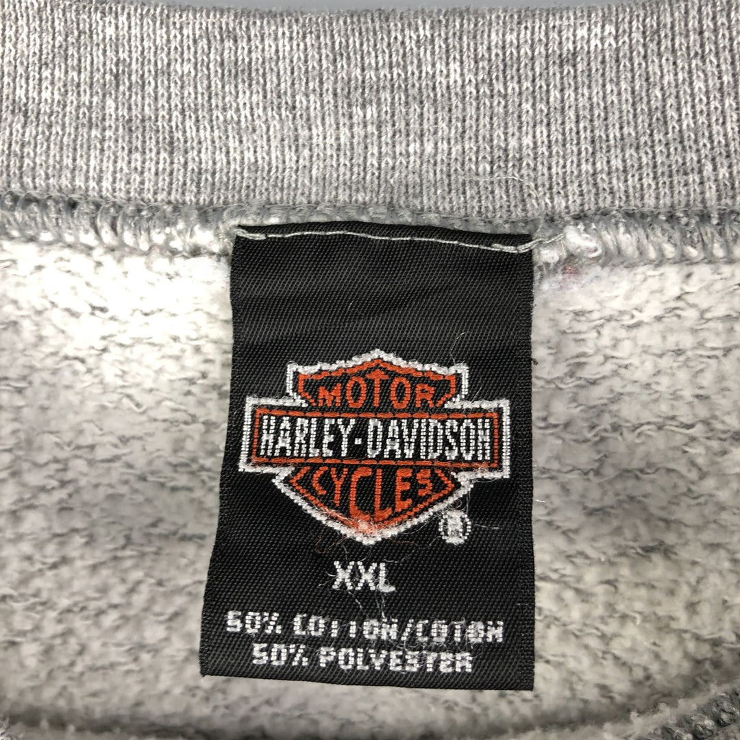 Vintage 1990'S Harley-Davidson Advertising Sweatshirt, Made in USA, Men's XXL cotton gray type Vintage Second Hand