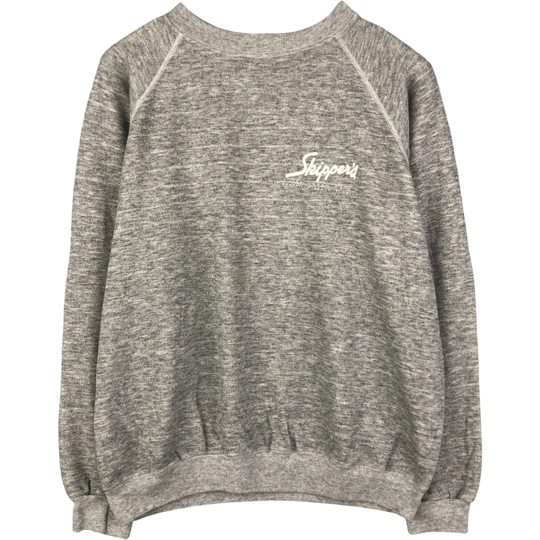 Vintage 1980'S Hanes blue tag advertising sweatshirt, made in the USA, men's size XL cotton gray type Vintage Second Hand