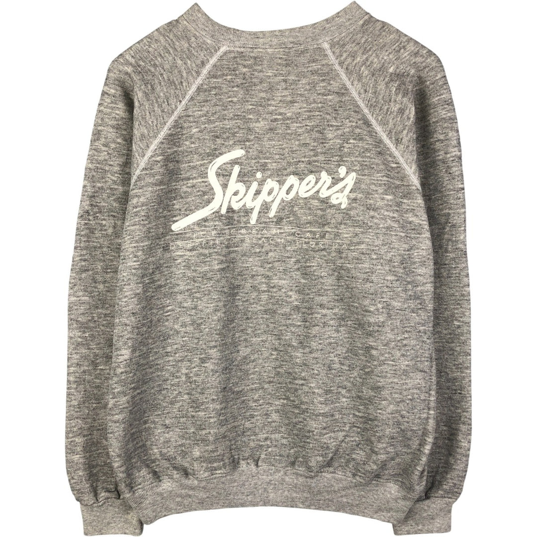 Vintage 1980'S Hanes blue tag advertising sweatshirt, made in the USA, men's size XL cotton gray type Vintage Second Hand