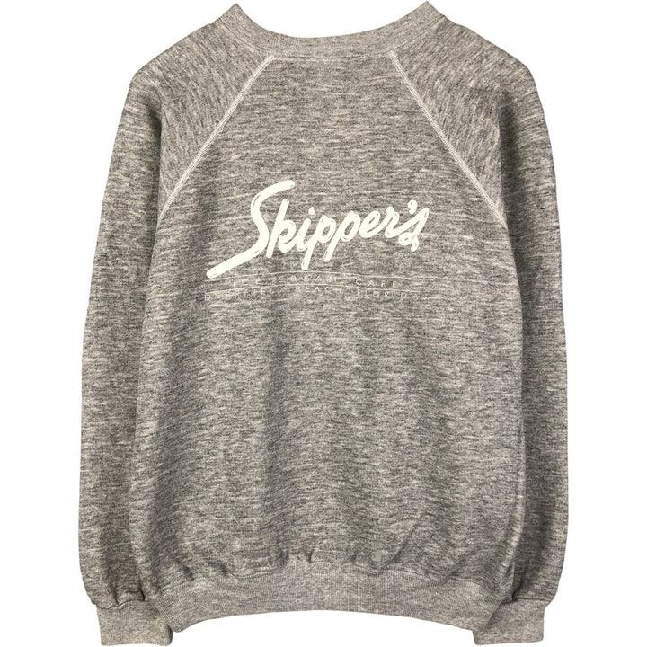 Vintage 1980'S Hanes blue tag advertising sweatshirt, made in the USA, men's size XL cotton gray type Vintage Second Hand
