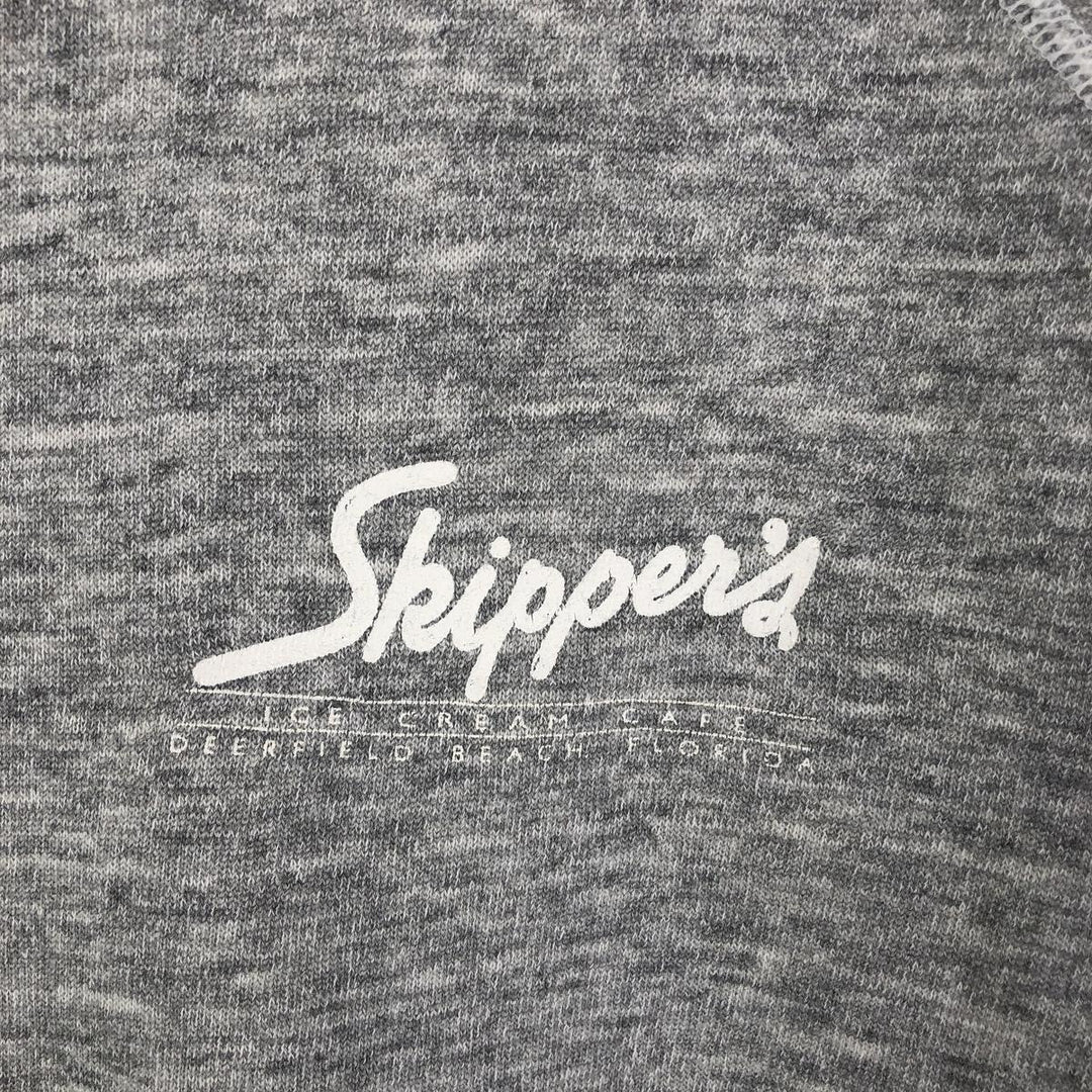 Vintage 1980'S Hanes blue tag advertising sweatshirt, made in the USA, men's size XL cotton gray type Vintage Second Hand