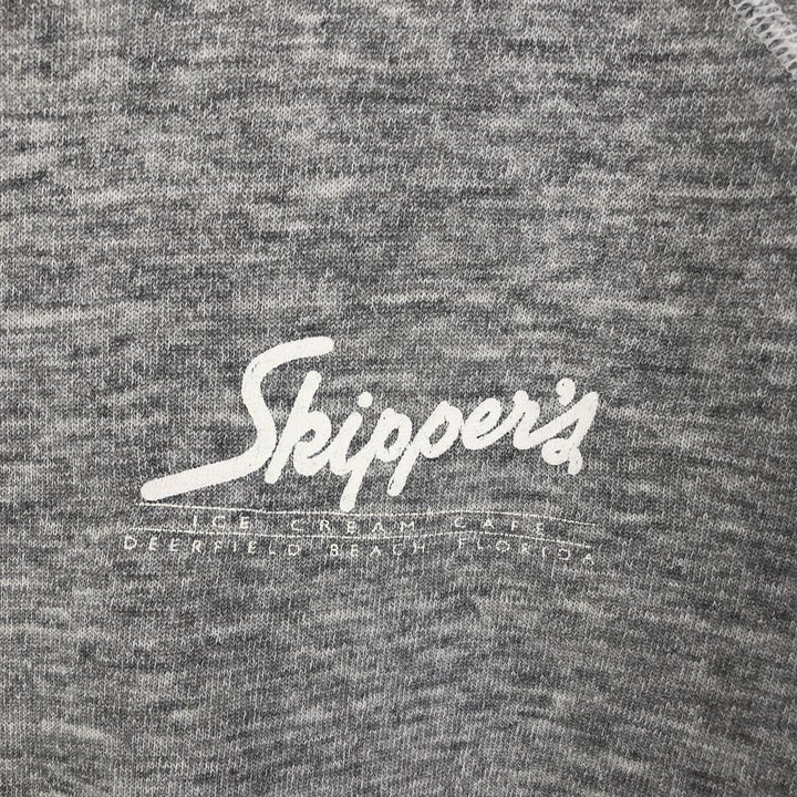 Vintage 1980'S Hanes blue tag advertising sweatshirt, made in the USA, men's size XL cotton gray type Vintage Second Hand