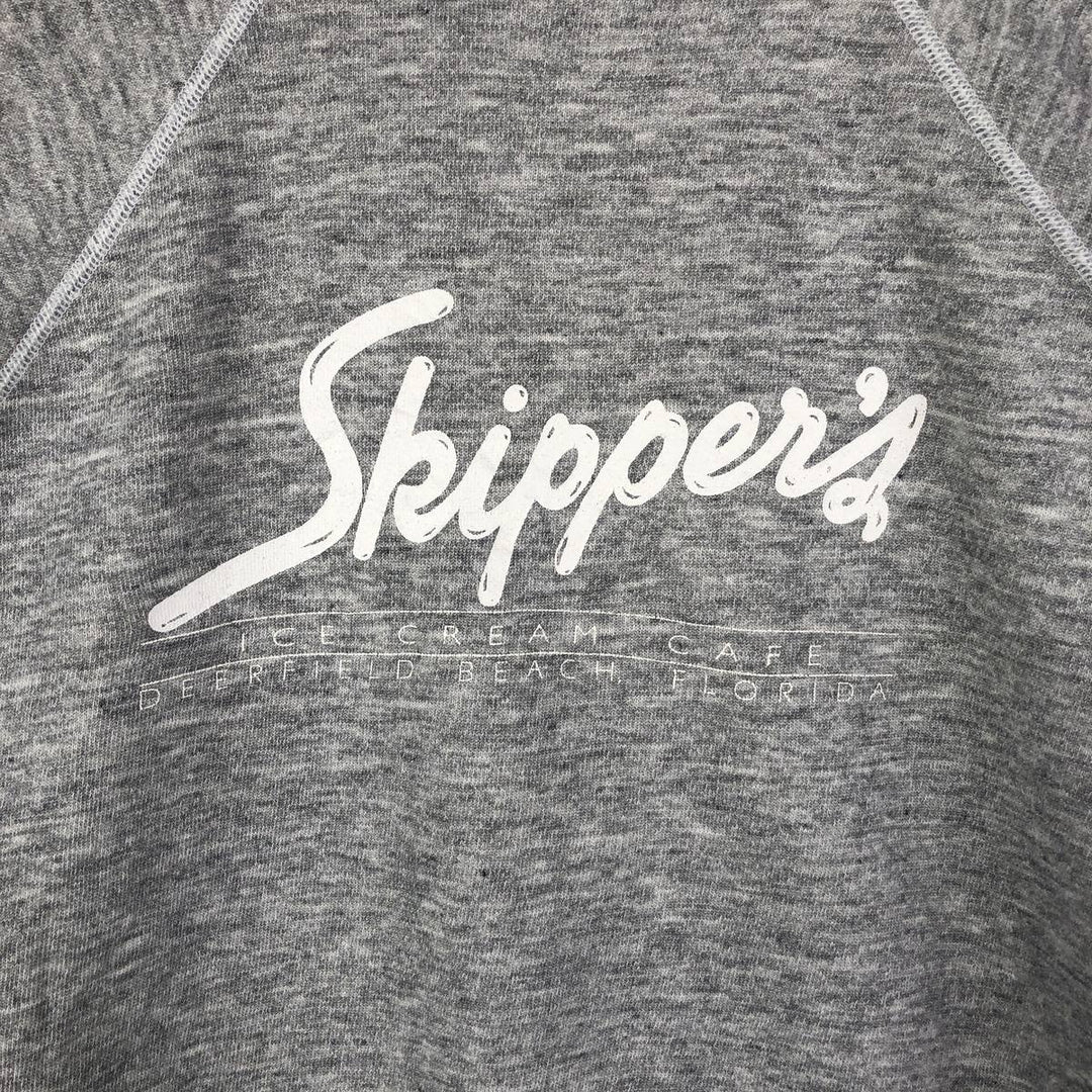 Vintage 1980'S Hanes blue tag advertising sweatshirt, made in the USA, men's size XL cotton gray type Vintage Second Hand
