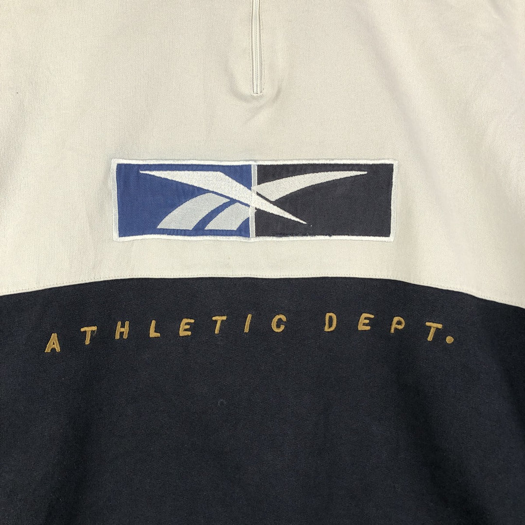 2000s~ Reebok Two-Tone Half-Zip Sweatshirt, Men's XXL unclear pale white type Vintage Second Hand