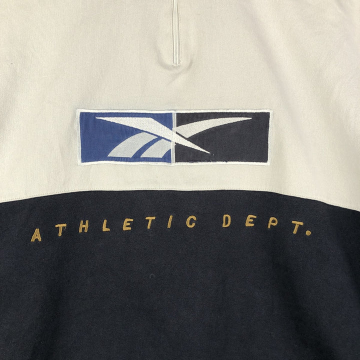 2000s~ Reebok Two-Tone Half-Zip Sweatshirt, Men's XXL unclear pale white type Vintage Second Hand