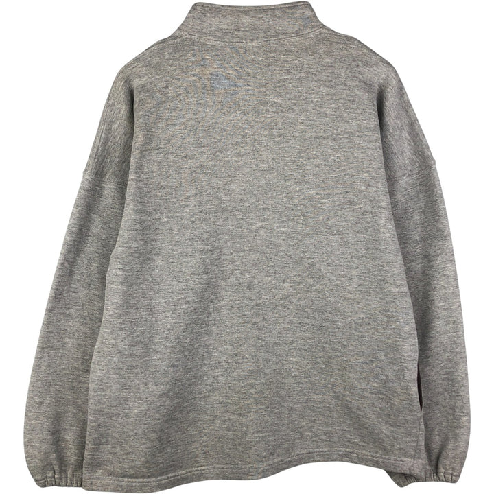 90'S Russell Half-Zip Sweatshirt, Made in USA, Men's Size L, Vintage polyester gray type Vintage Second Hand