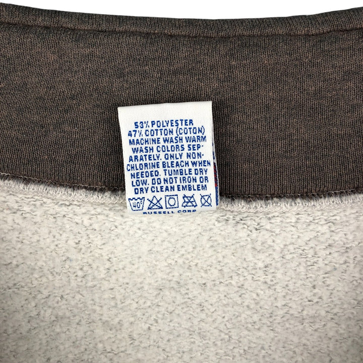 90'S Russell Half-Zip Sweatshirt, Made in USA, Men's Size L, Vintage polyester gray type Vintage Second Hand
