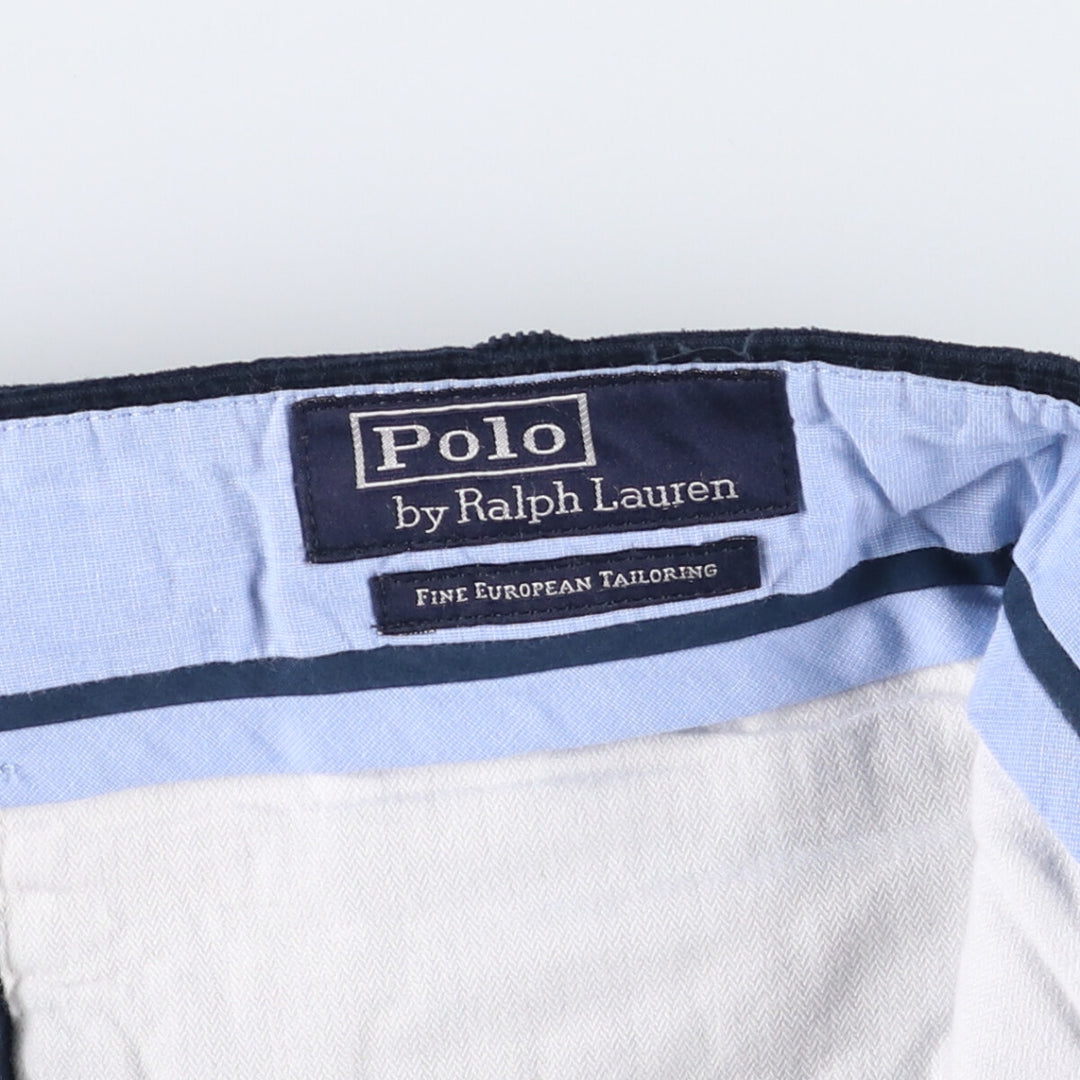 Ralph Lauren POLO by Ralph Lauren Corduroy Pants Men's W37 cotton Navy blue Vintage Second Hand