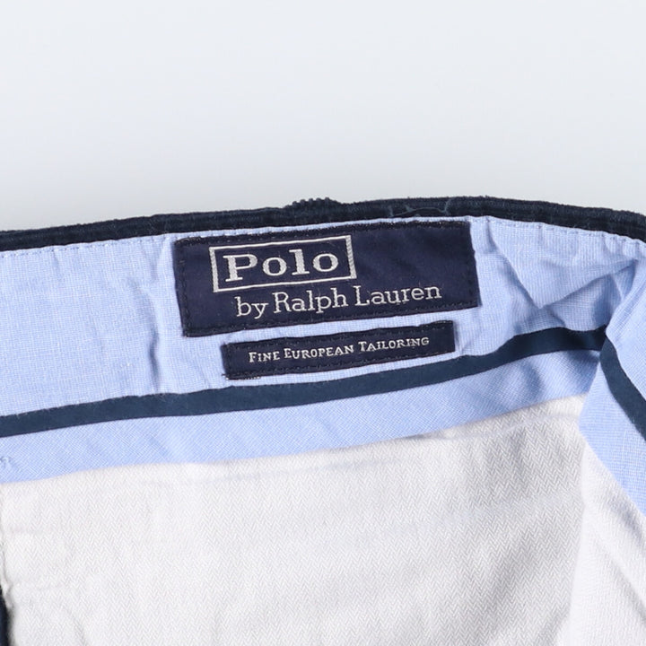 Ralph Lauren POLO by Ralph Lauren Corduroy Pants Men's W37 cotton Navy blue Vintage Second Hand