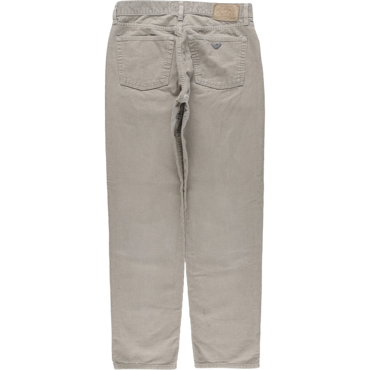 90'S Armani Jeans corduroy pants, men's, size W32, vintage cotton Beige type Vintage Second Hand
