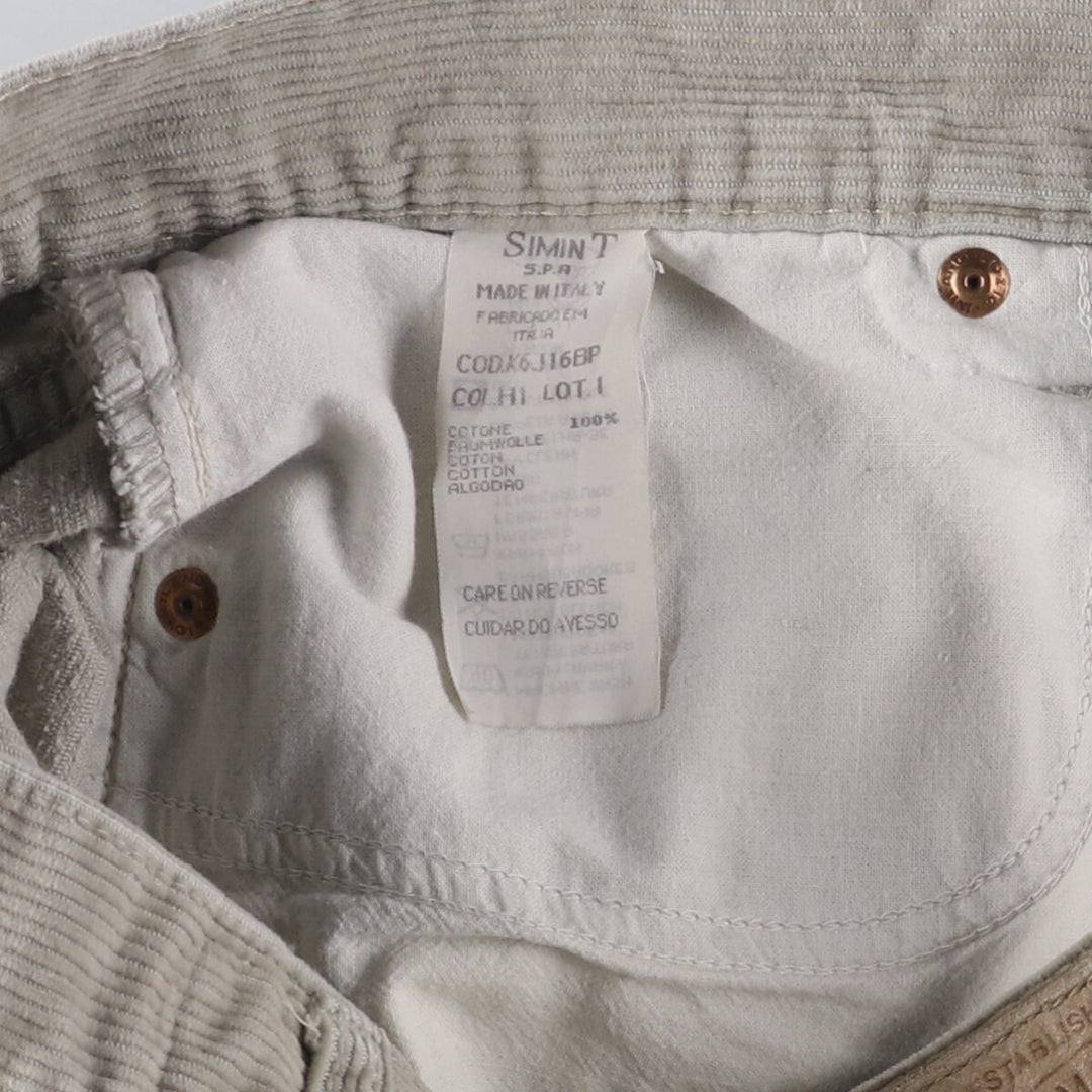 90'S Armani Jeans corduroy pants, men's, size W32, vintage cotton Beige type Vintage Second Hand