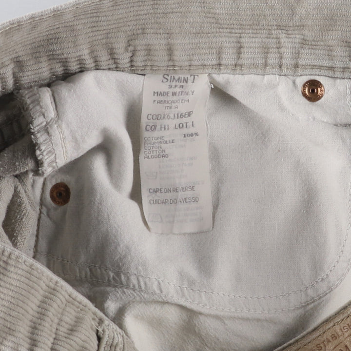 90'S Armani Jeans corduroy pants, men's, size W32, vintage cotton Beige type Vintage Second Hand