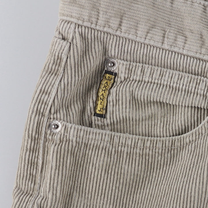 90'S Armani Jeans corduroy pants, men's, size W32, vintage cotton Beige type Vintage Second Hand