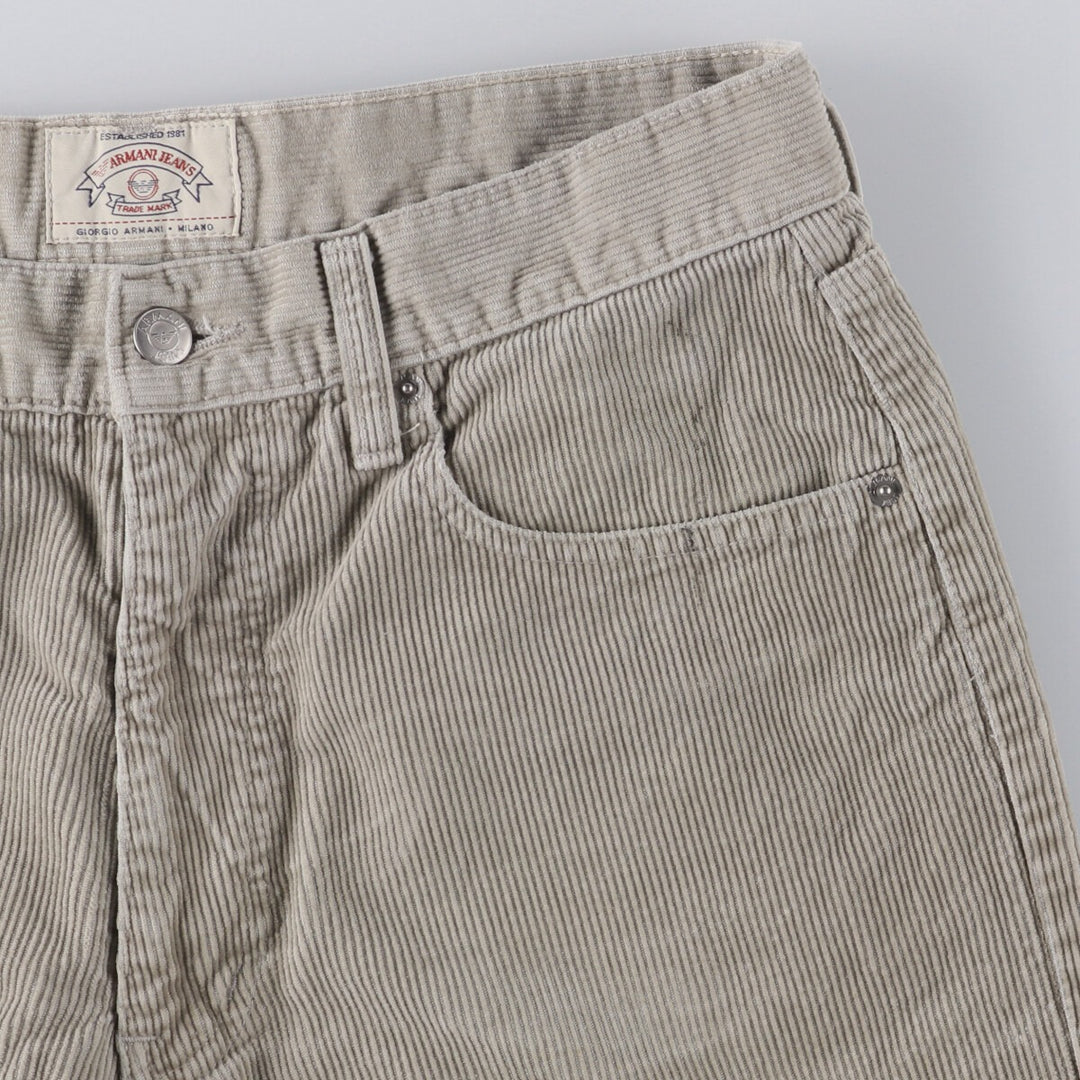 90'S Armani Jeans corduroy pants, men's, size W32, vintage cotton Beige type Vintage Second Hand
