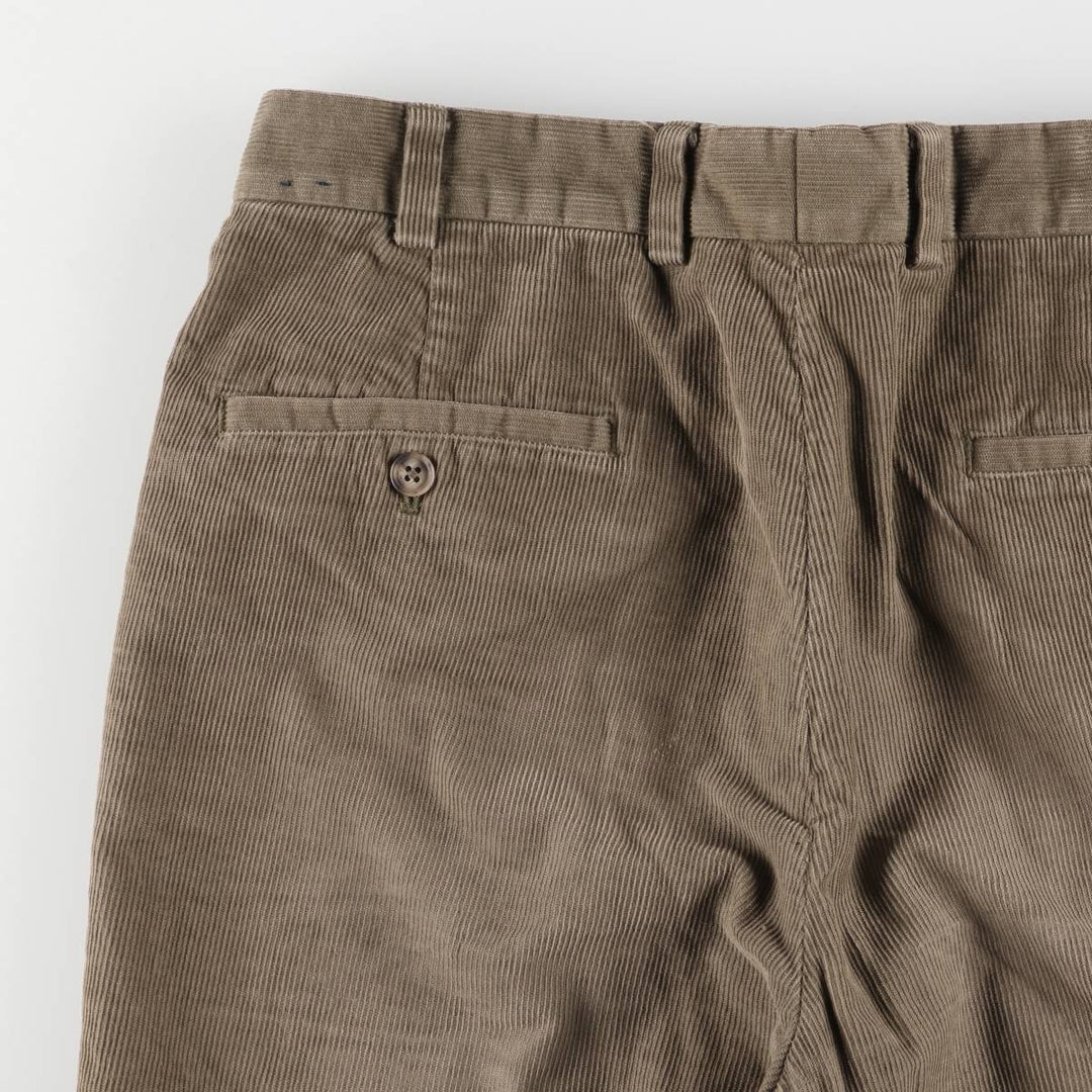 Brooks Brothers Clark Corduroy Pants, Men's, Size W34 cotton beige type brown Vintage Second Hand
