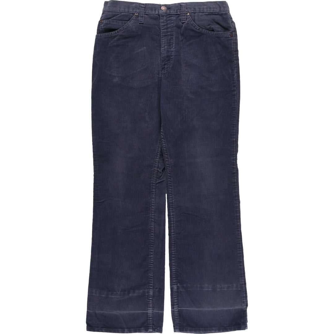 1970'S JCPenney Men's Corduroy Pants, Size W30 cotton navy blue type Vintage Second Hand