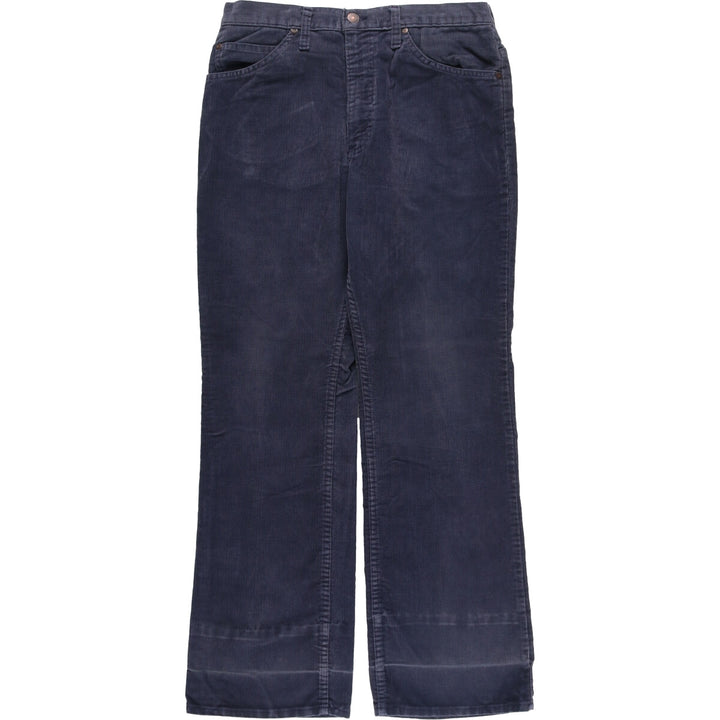 1970'S JCPenney Men's Corduroy Pants, Size W30 cotton navy blue type Vintage Second Hand