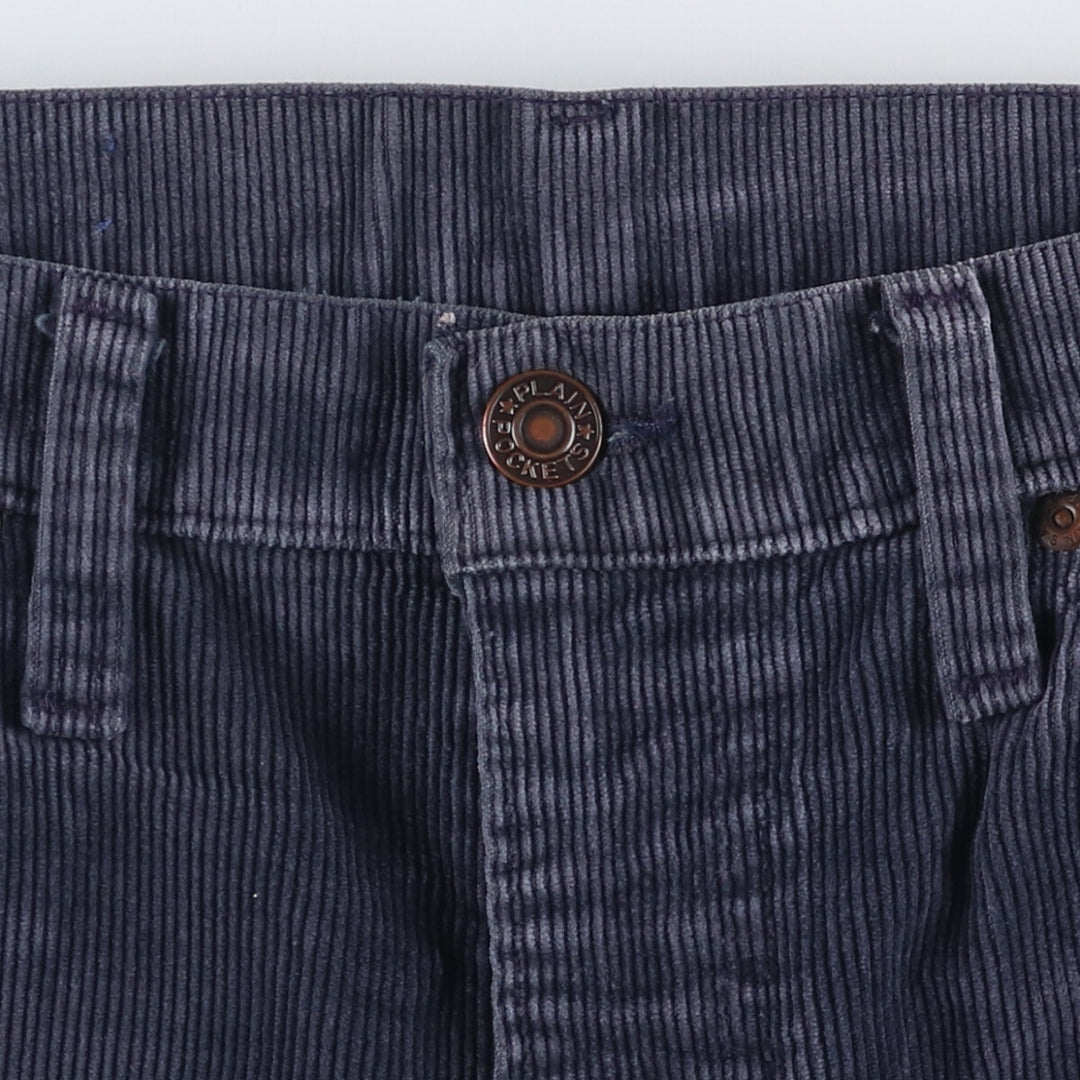 1970'S JCPenney Men's Corduroy Pants, Size W30 cotton navy blue type Vintage Second Hand