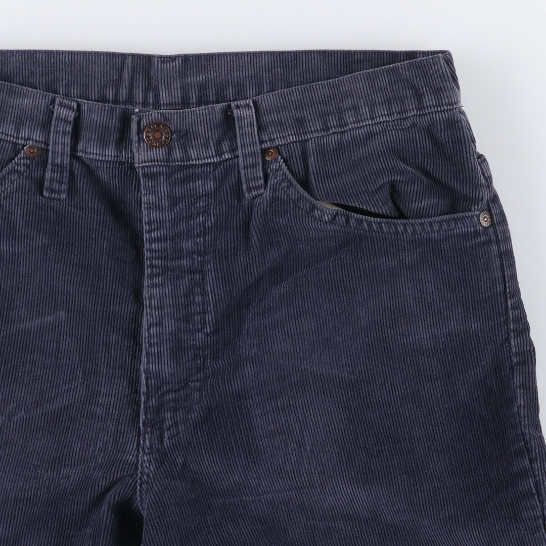 1970'S JCPenney Men's Corduroy Pants, Size W30 cotton navy blue type Vintage Second Hand