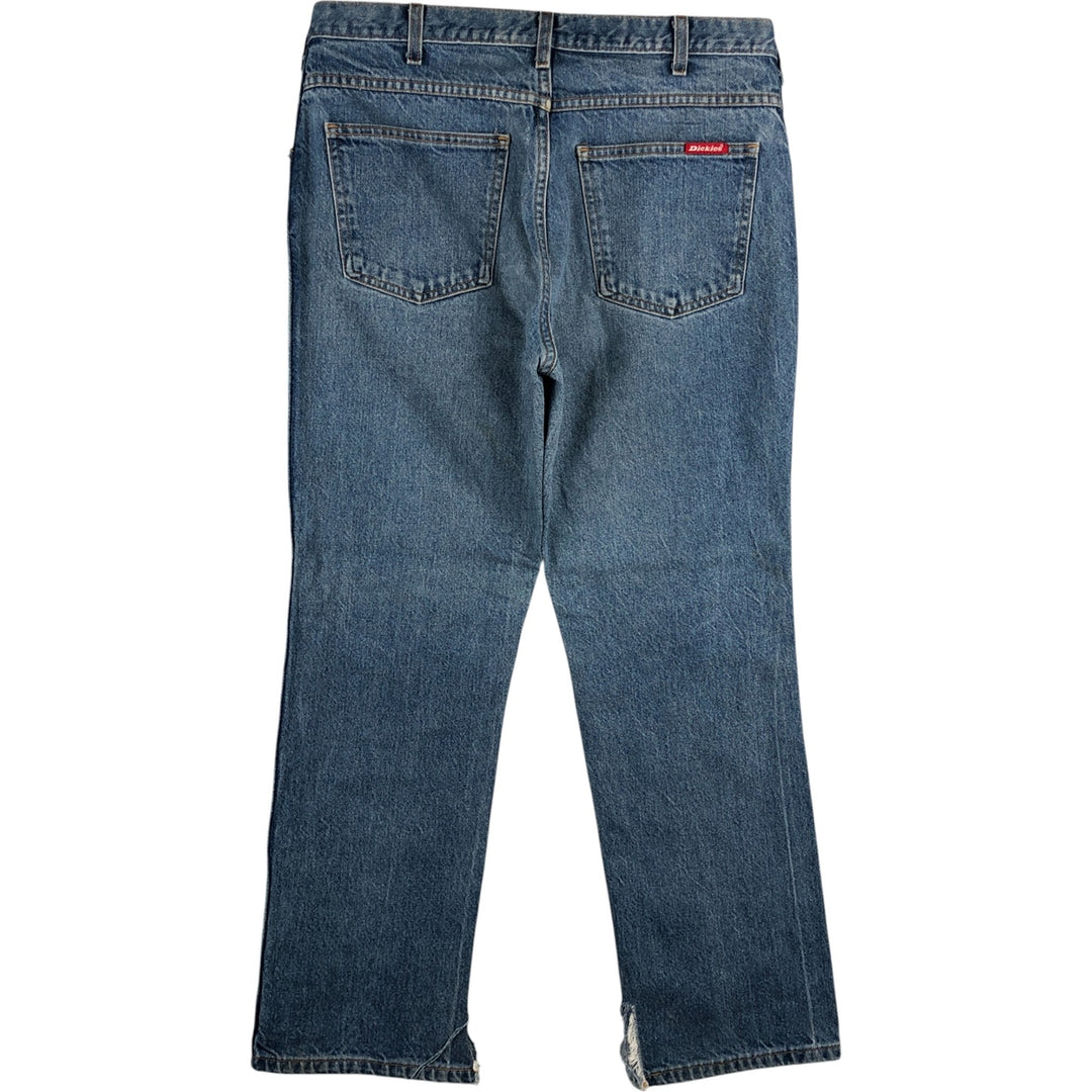 Dickies tapered denim pants for men, equivalent to W35 unclear blue type Vintage Second Hand