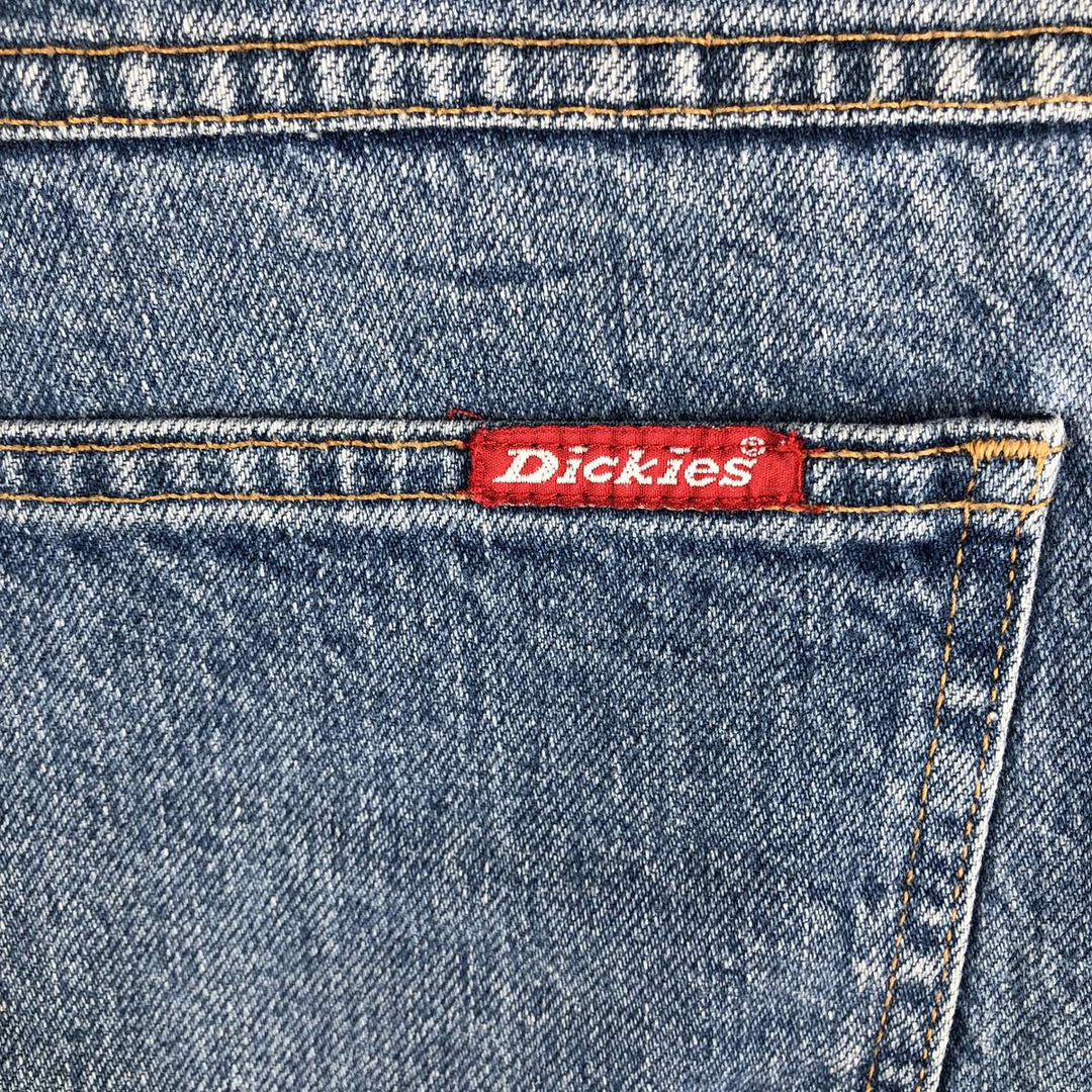 Dickies tapered denim pants for men, equivalent to W35 unclear blue type Vintage Second Hand