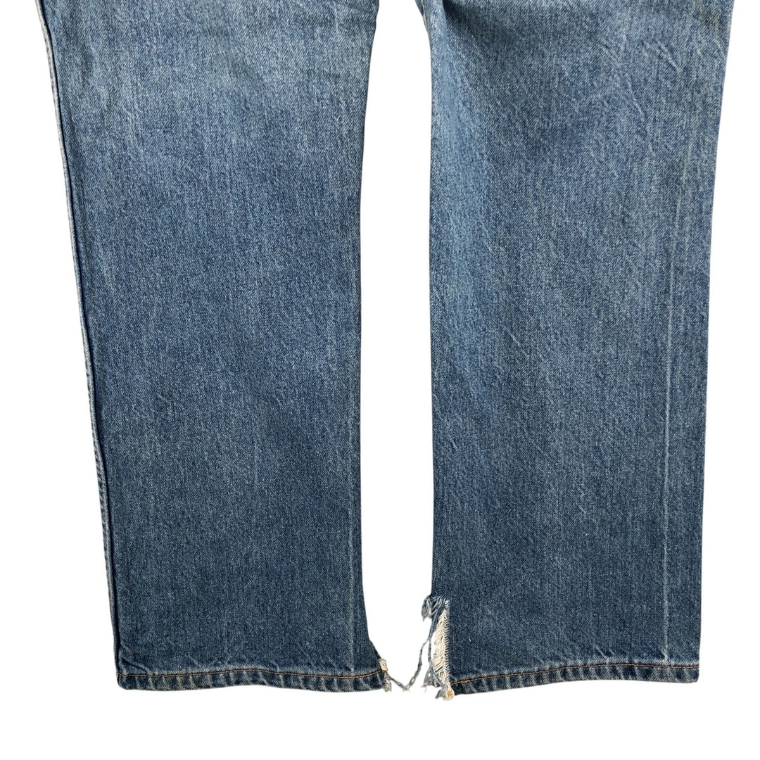 Dickies tapered denim pants for men, equivalent to W35 unclear blue type Vintage Second Hand