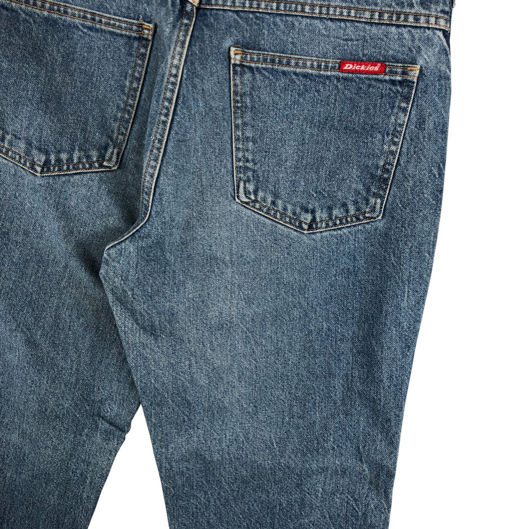 Dickies tapered denim pants for men, equivalent to W35 unclear blue type Vintage Second Hand