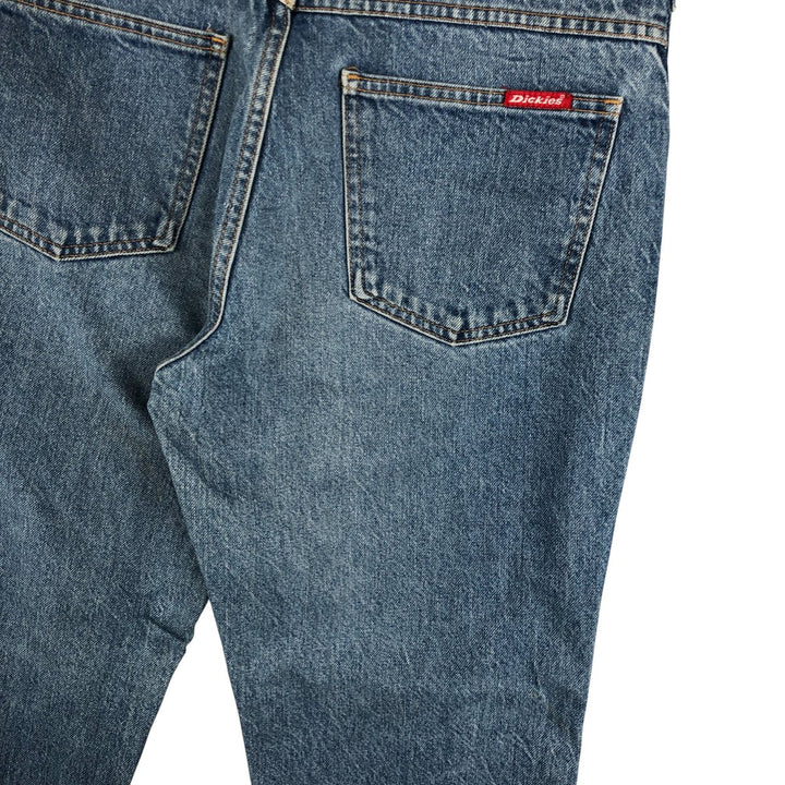 Dickies tapered denim pants for men, equivalent to W35 unclear blue type Vintage Second Hand