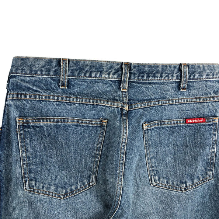 Dickies tapered denim pants for men, equivalent to W35 unclear blue type Vintage Second Hand