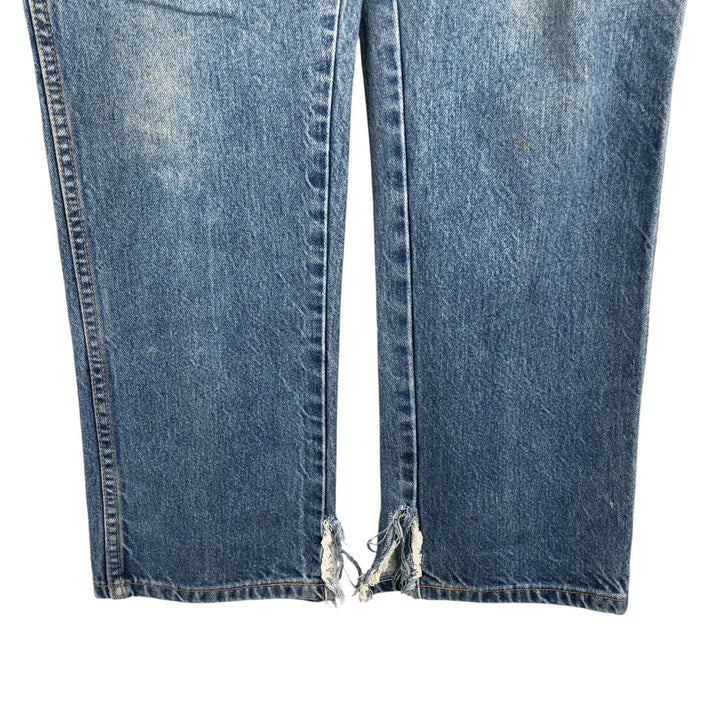 Dickies tapered denim pants for men, equivalent to W35 unclear blue type Vintage Second Hand