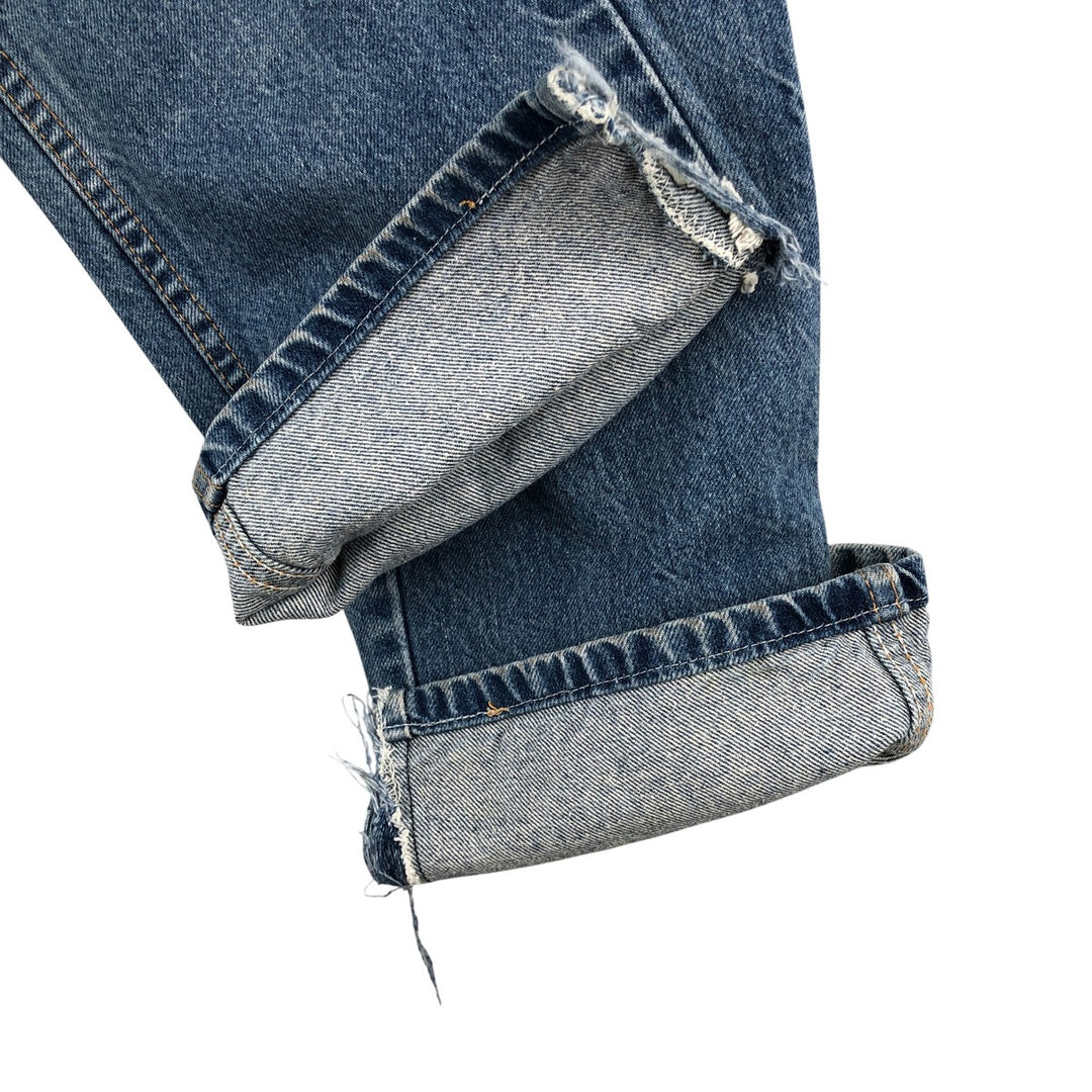 Dickies tapered denim pants for men, equivalent to W35 unclear blue type Vintage Second Hand