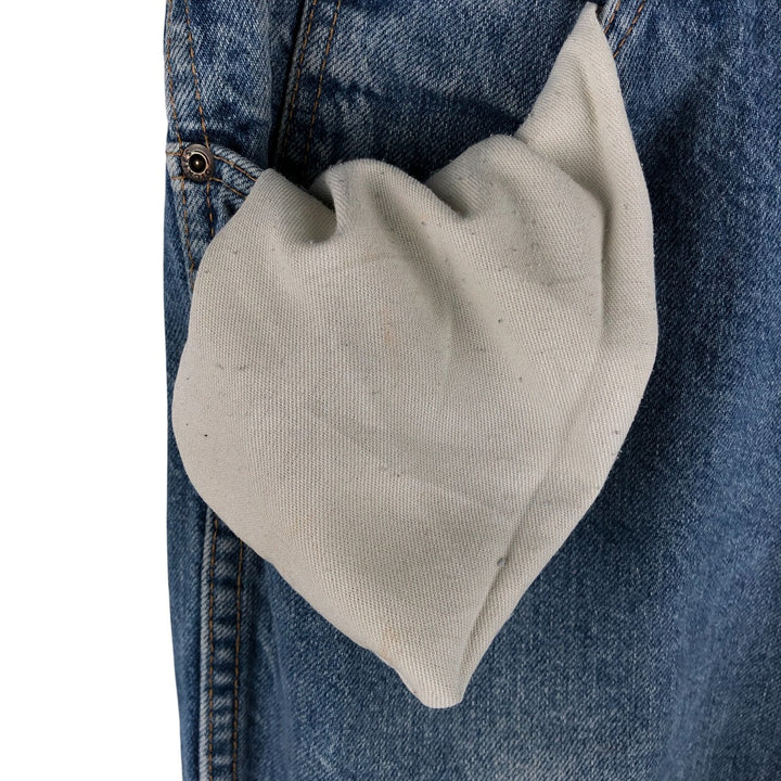 Dickies tapered denim pants for men, equivalent to W35 unclear blue type Vintage Second Hand