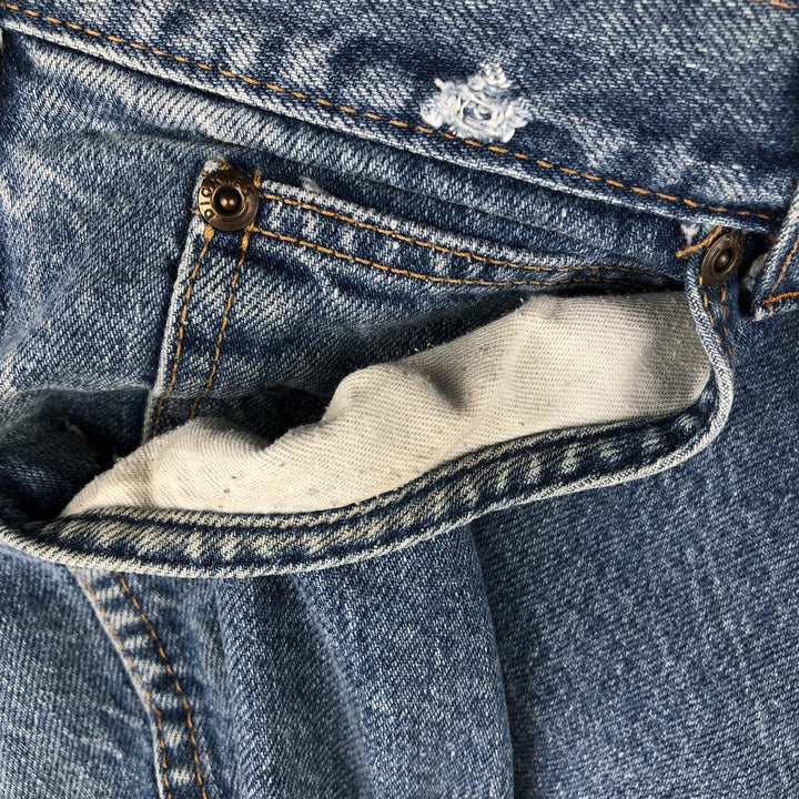 Dickies tapered denim pants for men, equivalent to W35 unclear blue type Vintage Second Hand