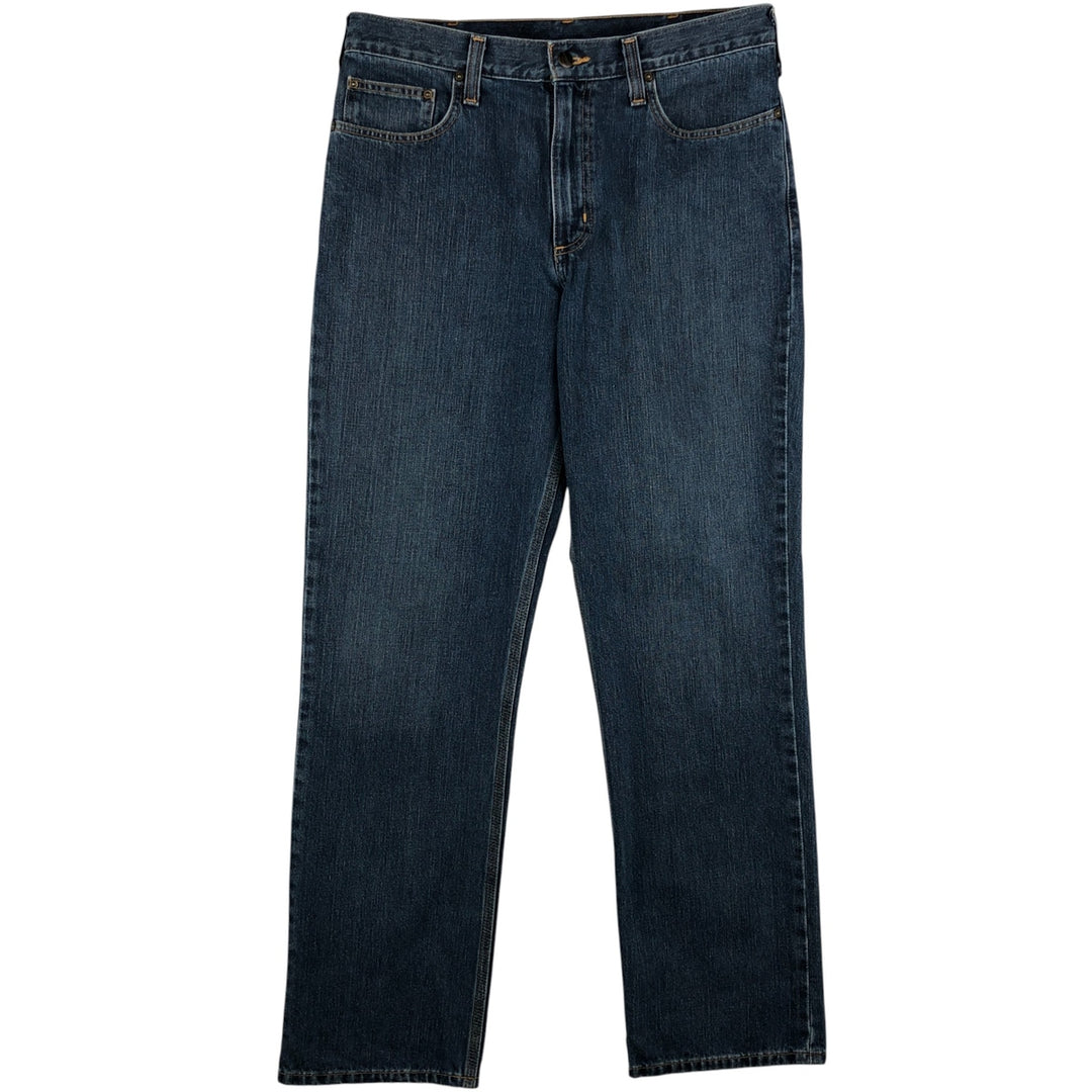 Carhartt Relaxed Fit Tapered Denim Pants for Men, W34 equivalent cotton blue type Vintage Second Hand