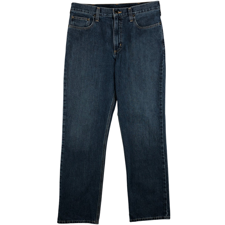 Carhartt Relaxed Fit Tapered Denim Pants for Men, W34 equivalent cotton blue type Vintage Second Hand