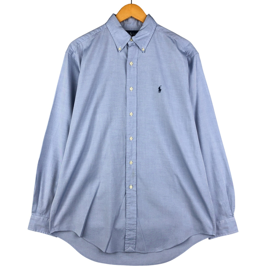 Ralph Lauren Classic Fit Long Sleeve Button Down Shirt Men's M cotton Blue type light blue Vintage Second Hand