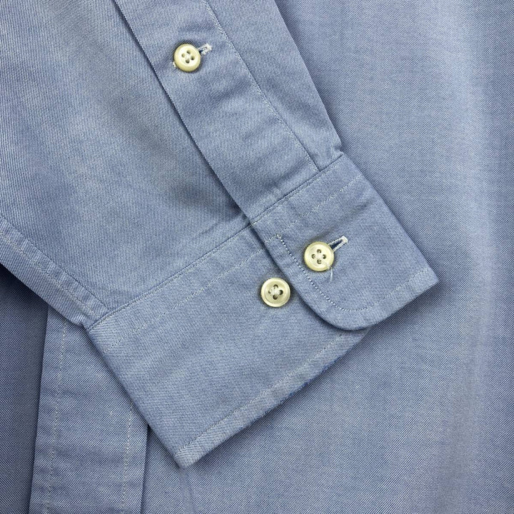 Ralph Lauren Classic Fit Long Sleeve Button Down Shirt Men's M cotton Blue type light blue Vintage Second Hand