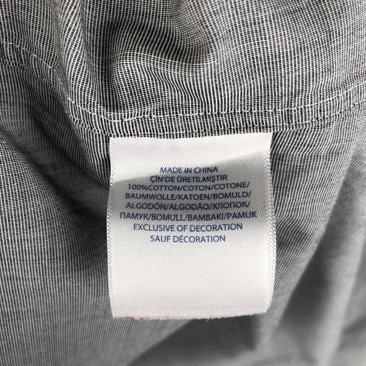 Ralph Lauren POLO RALPH LAUREN wide collar long sleeve cotton shirt, men's size M cotton gray type Vintage Second Hand