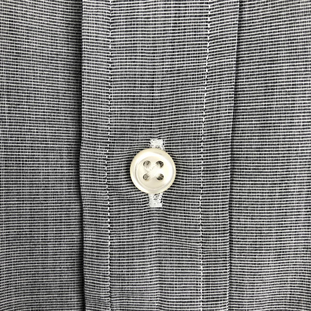Ralph Lauren POLO RALPH LAUREN wide collar long sleeve cotton shirt, men's size M cotton gray type Vintage Second Hand
