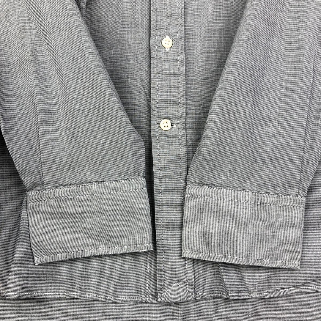 Ralph Lauren POLO RALPH LAUREN wide collar long sleeve cotton shirt, men's size M cotton gray type Vintage Second Hand