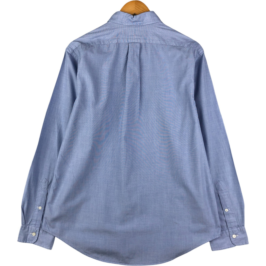 Ralph Lauren CUSTOM FIT long sleeve button down shirt, men's size L cotton Blue type light blue Vintage Second Hand