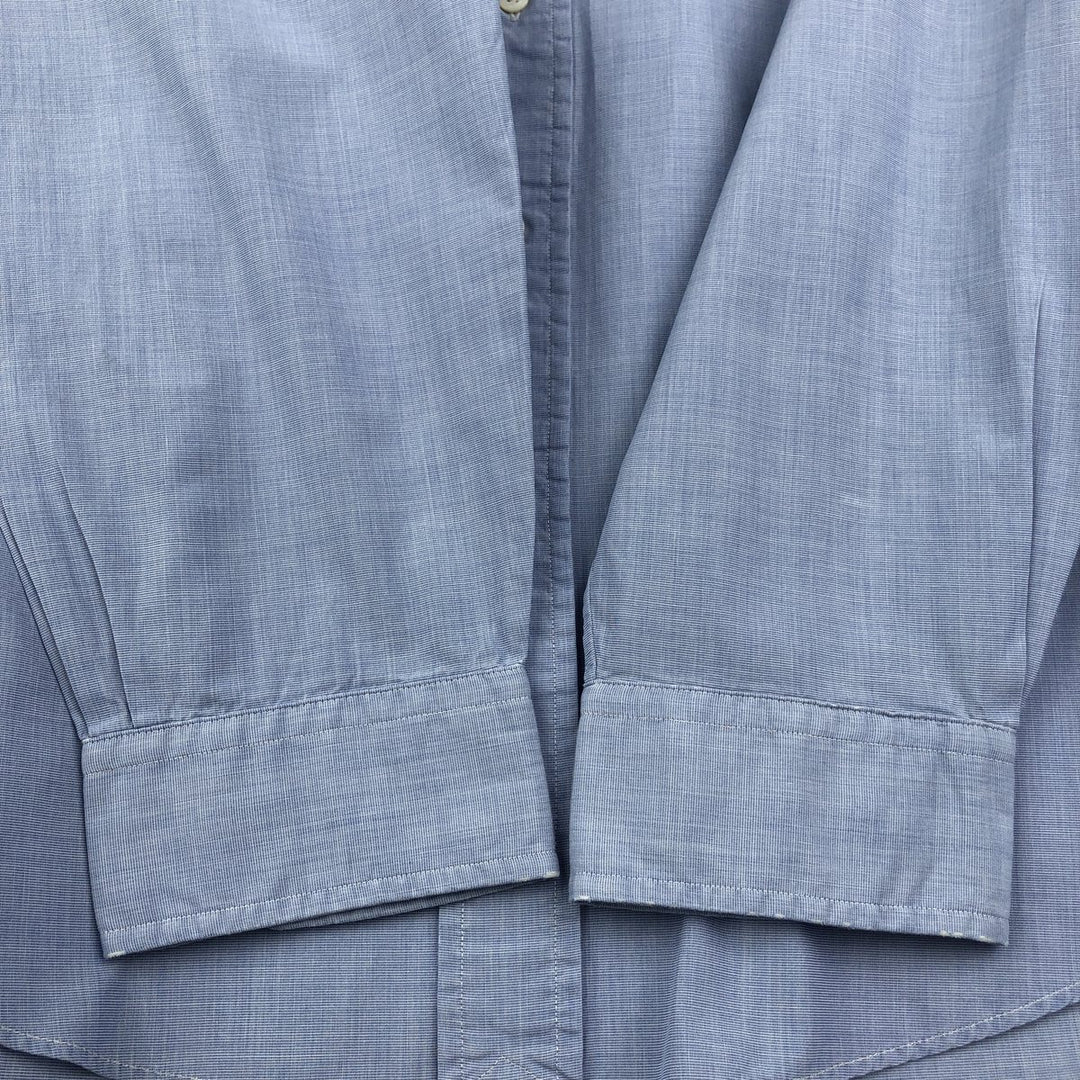 Ralph Lauren CUSTOM FIT long sleeve button down shirt, men's size L cotton Blue type light blue Vintage Second Hand