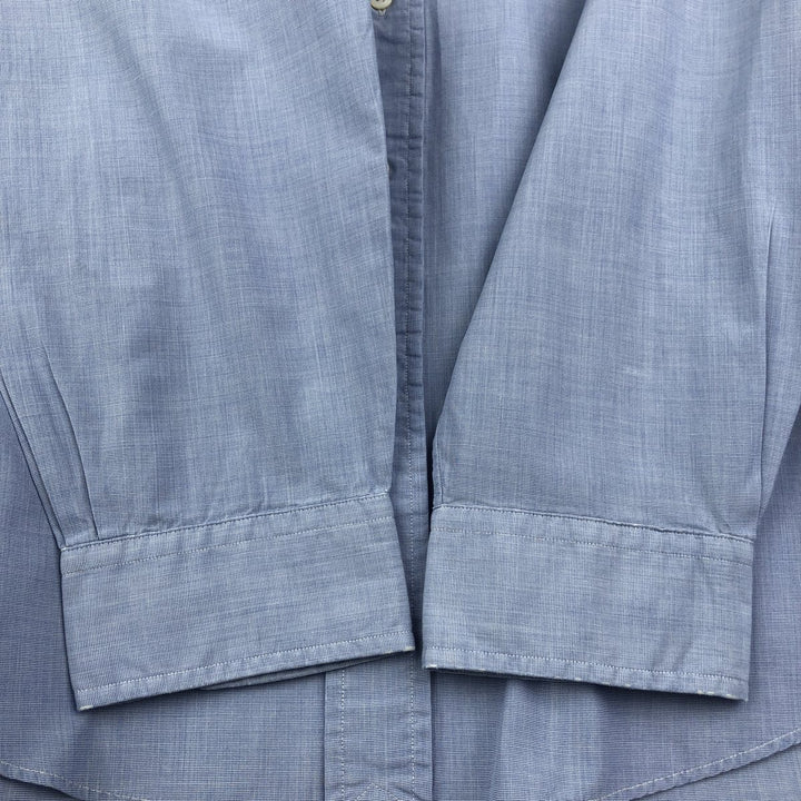 Ralph Lauren CUSTOM FIT long sleeve button down shirt, men's size L cotton Blue type light blue Vintage Second Hand