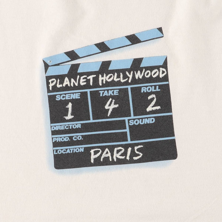 PLANET HOLLYWOOD Planet Hollywood Advertising T-Shirt Men's XXL cotton white type Vintage Second Hand